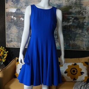 Calvin Klein Royal Blue Fit & Flare Dress, Size 10